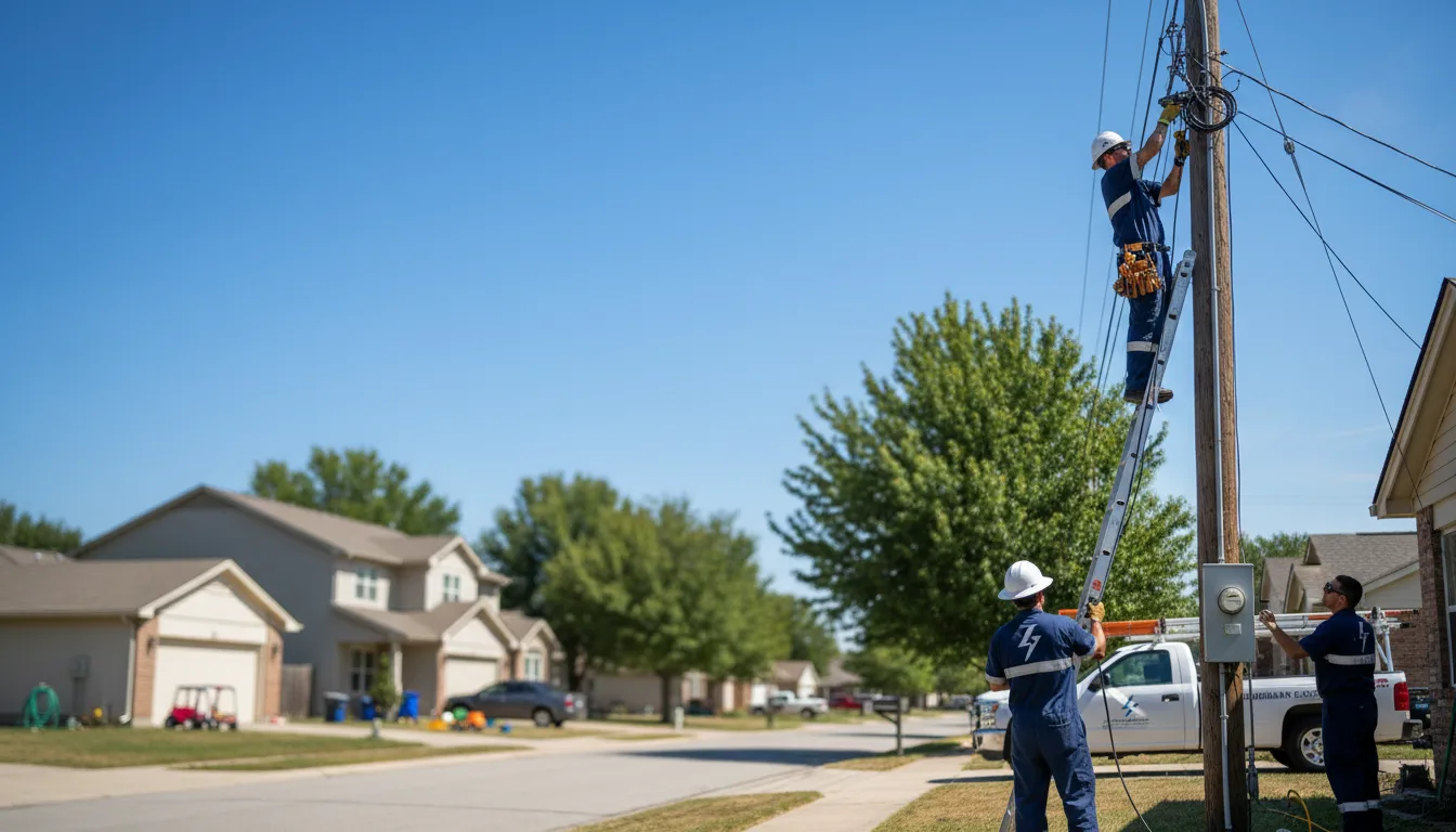 Residential electrician providing installation services in Lillian, TX